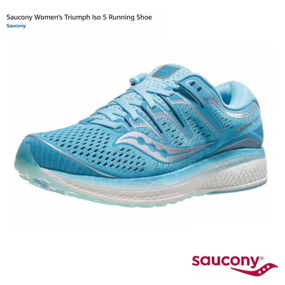 Saucony Women’s Triumph ISO 5 Running Shoes Blue - Picture 10 of 13